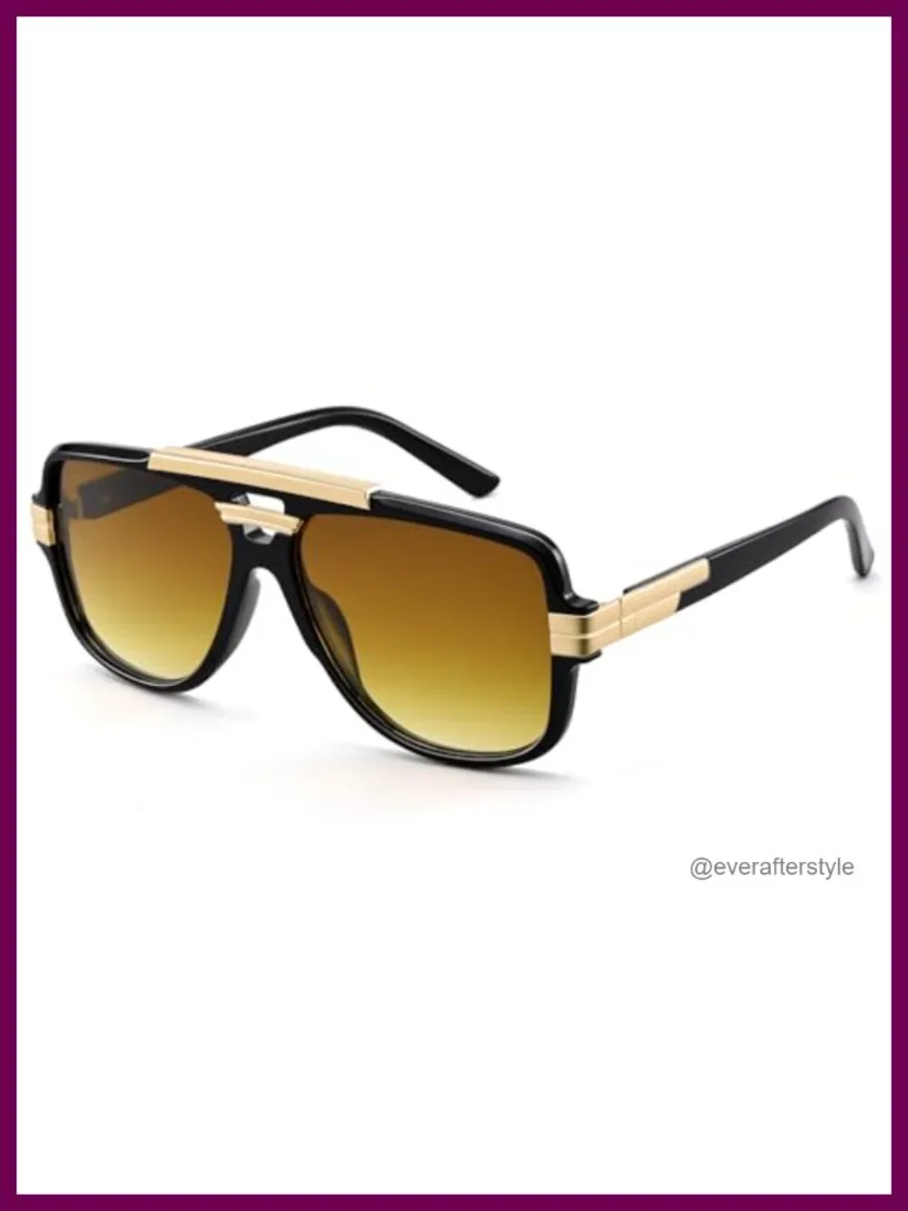 Oversized Square Aviator Sunglasses for Men Women
